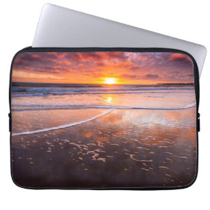 Ventura State Beach At Sunset Laptop Sleeve