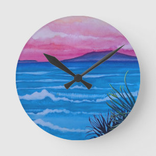 Ventura Sunset Round Clock