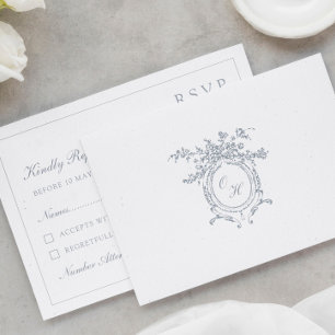 Venue Sketch Church Wedding RSVP Card