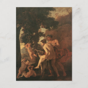 Venus, a Faun and Putti Postcard