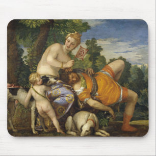 Venus and Adonis (by Paolo Veronese) Mouse Pad