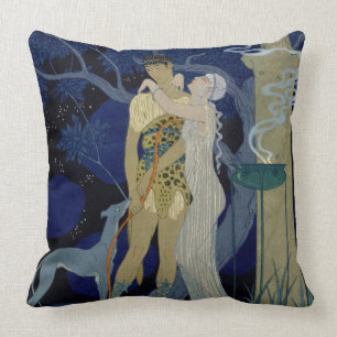 Venus and Adonis (colour litho) Cushion