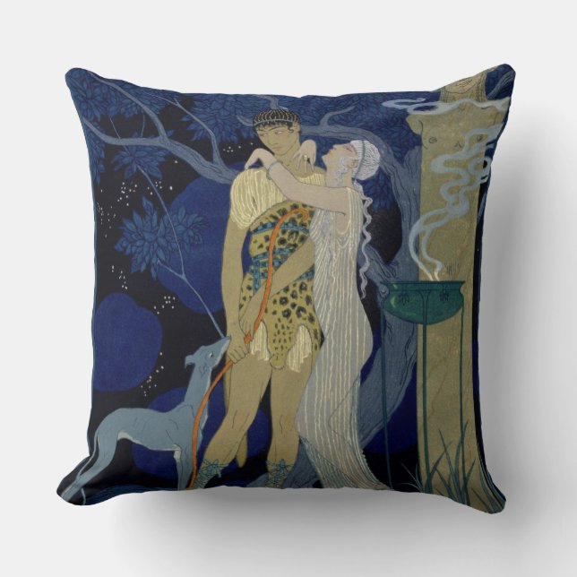 Venus and Adonis (colour litho) Cushion (Front)