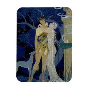 Venus and Adonis (colour litho) Magnet
