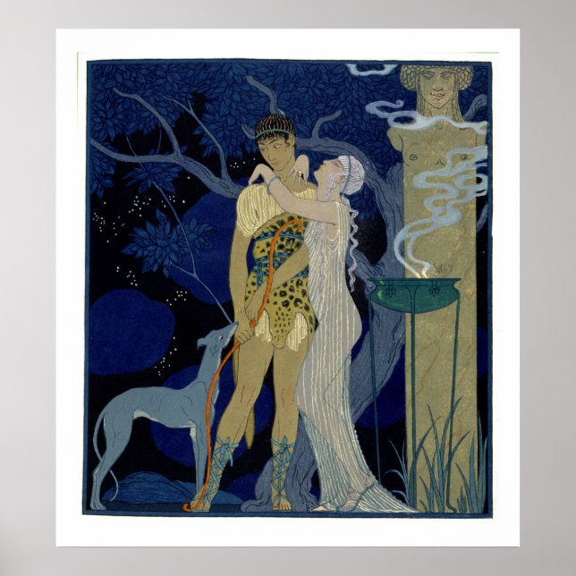 Venus and Adonis (colour litho) Poster (Front)
