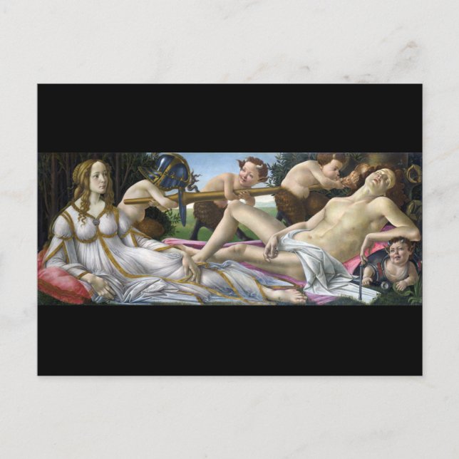 Venus and Mars, Sandro Botticelli Postcard (Front)