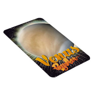 Venus By Air Vintage flight poster Magnet