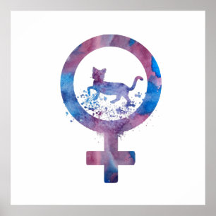 Venus Cat Poster