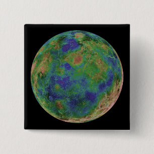 Venus centred on the South Pole 15 Cm Square Badge