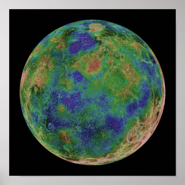 Venus centred on the South Pole Poster (Front)