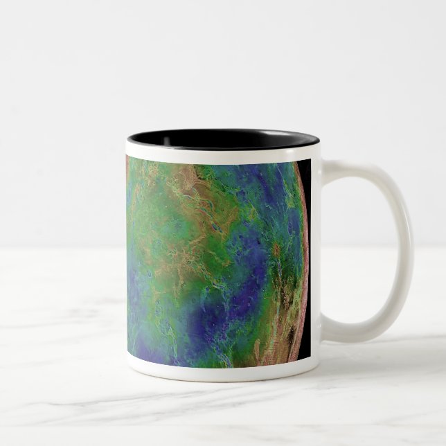 Venus centred on the South Pole Two-Tone Coffee Mug (Right)
