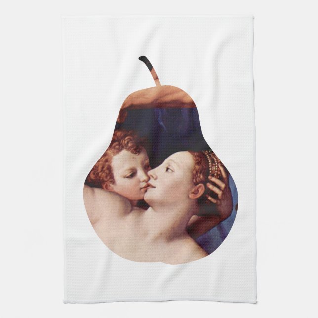 Venus, Cupid, Folly and Time by Bronzino Tea Towel (Vertical)