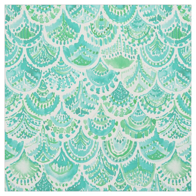 VENUS DE MER Aqua Mermaid Scales Fabric (Swatch)
