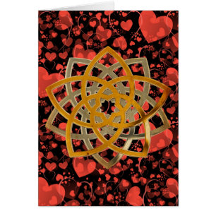 Venus Flower Duo - antique metal heart pattern