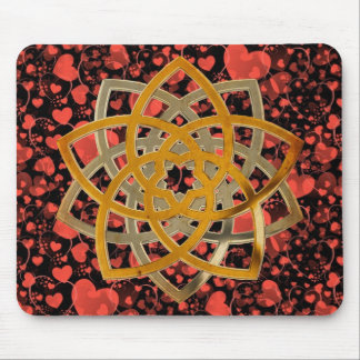 Venus Flower Duo - antique metal | heart pattern Mouse Pad