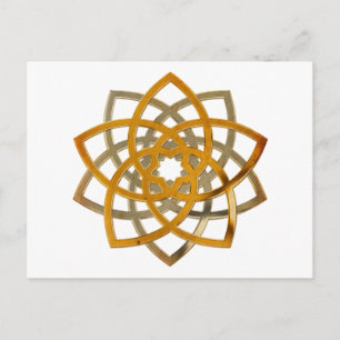 Venus Flower Duo - antique metal Postcard