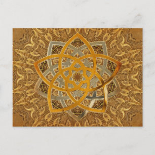 Venus Flower Duo - antique metal Postcard