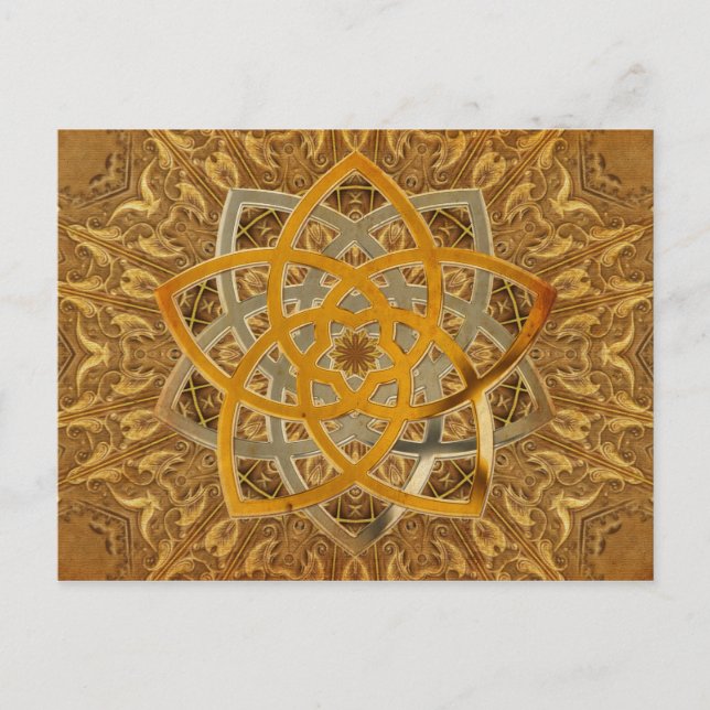 Venus Flower Duo - antique metal Postcard (Front)