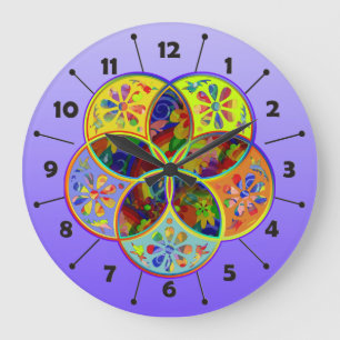 Venus Flower of Love fineART Flower Power Large Clock