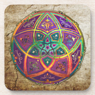 Venus Flower of Love fineART Oriental Antique Gold Coaster