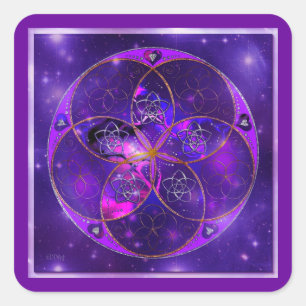 Venus Flower of Love fineART Universe Square Sticker