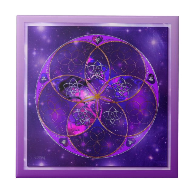 Venus Flower of Love fineART Universe Tile (Front)