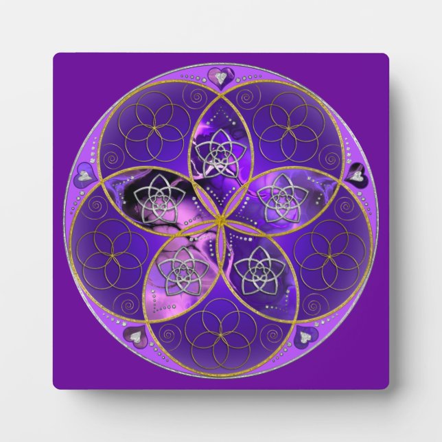 Venus Flower of Love fineART violet pink Plaque (Front)