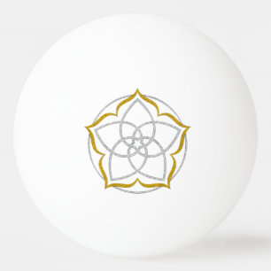 Venus Flower of Love - Lotus silver gold Ping Pong Ball