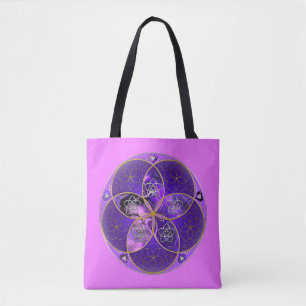 Venus Flower of love violet pink silver Tote Bag