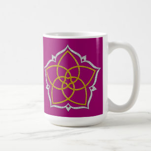 VENUS FLOWER / Venusblume Lotus GOLD SILVER Coffee Mug