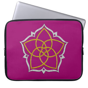 VENUS FLOWER / Venusblume Lotus GOLD SILVER Laptop Sleeve