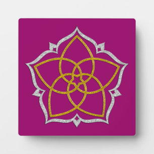 VENUS FLOWER / Venusblume Lotus GOLD SILVER Plaque