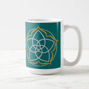 VENUS FLOWER / Venusblume Lotus SILVER GOLD Coffee Mug