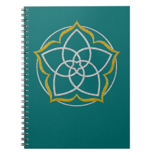 VENUS FLOWER / Venusblume Lotus SILVER GOLD Notebook