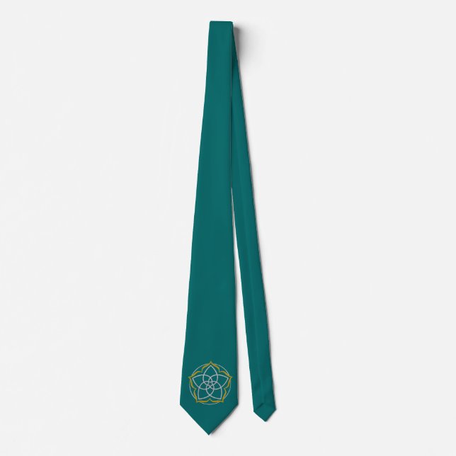 VENUS FLOWER / Venusblume Lotus SILVER GOLD Tie (Front)