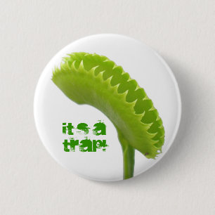 Venus Fly Trap 6 Cm Round Badge