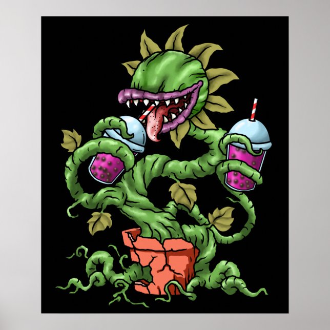 Venus Fly Trap Bubble Tea Gift Carnivorous Plants Poster (Front)
