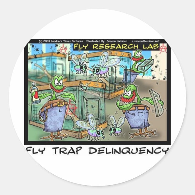 Venus Fly Trap Deliquency Funny Rick London Gifts Classic Round Sticker (Front)