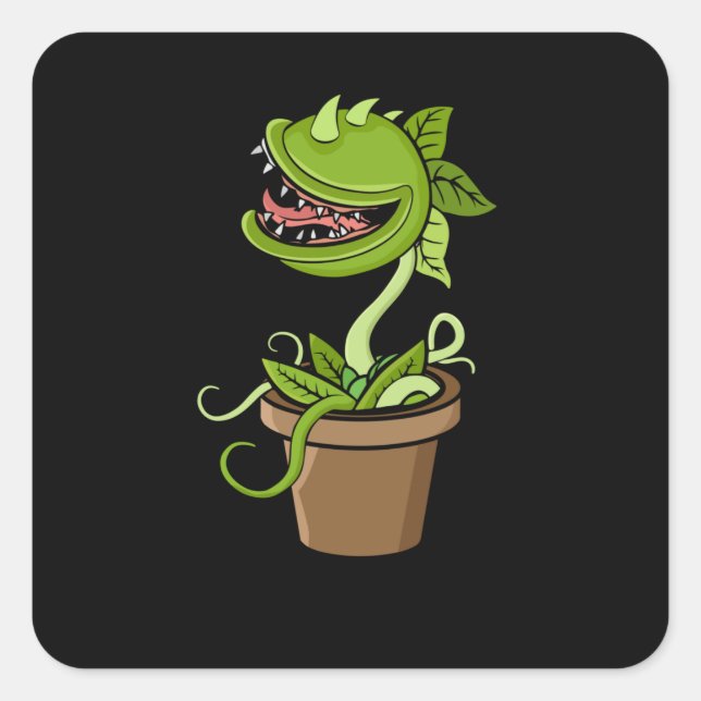 Venus Fly Trap Plant Gift Men Carnivorous Plants Square Sticker (Front)