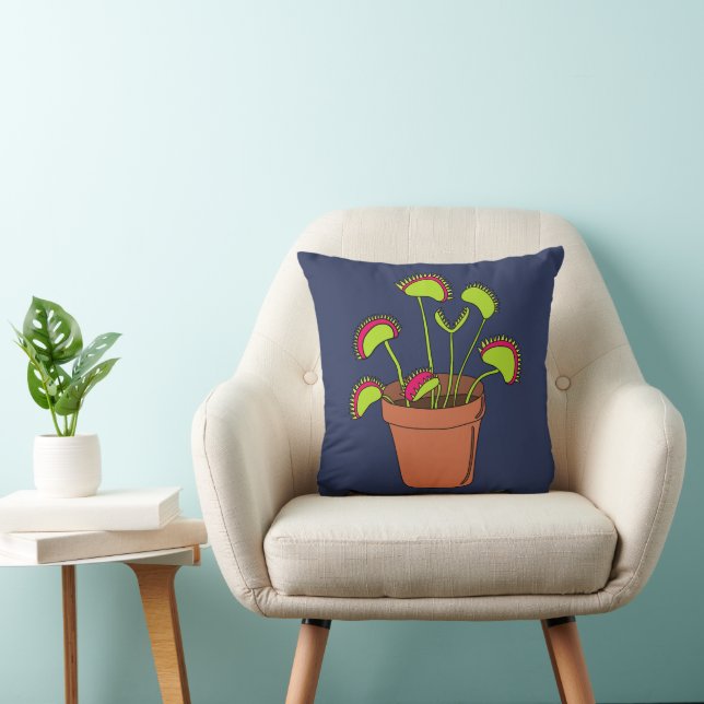 Venus Fly Trap Plant Illustration Cushion (Chair)