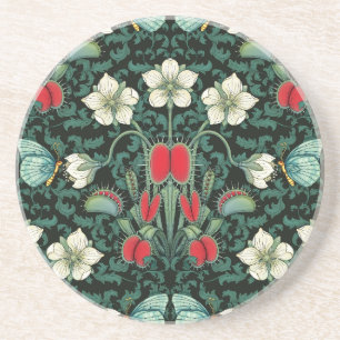 Venus Flytrap & Blue Butterfly Gothic Victorian Coaster