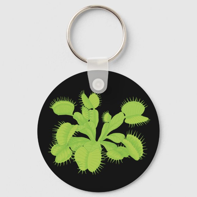 Venus Flytrap Botanical Art Key Ring (Front)