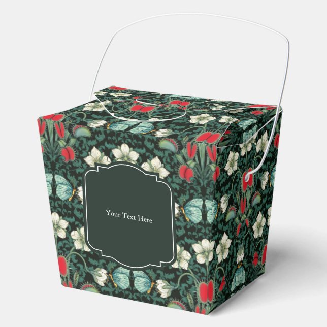 Venus Flytrap & Butterfly Gothic Custom Medium Favour Box (Front)