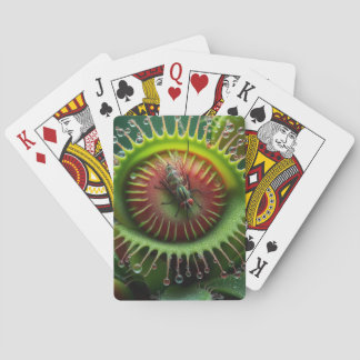 Venus Flytrap Floral Carnivorous Whimsical Playing Cards