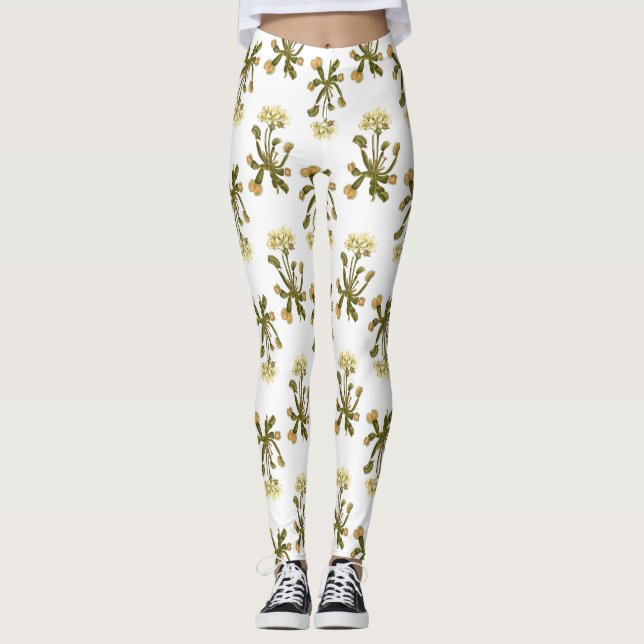 venus flytrap floral flowers leggings (Front)