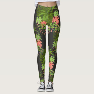 venus flytrap floral leggings
