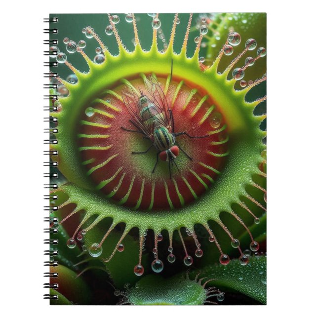 Venus Flytrap Floral Whimsical Plant Notebook (Front)