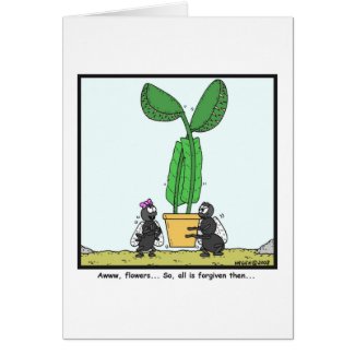 Venus flytrap: Fly cartoon Card