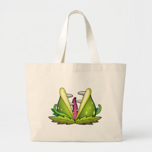 venus flytrap monster large tote bag