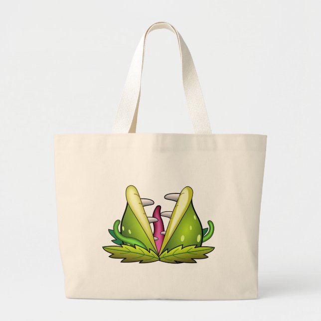 venus flytrap monster large tote bag (Front)